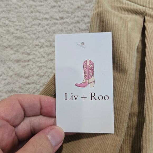 NWT Le Lis Pleated Corduroy Flared Miniskirt Sz M Preppy Light Academia - Picture 4 of 8